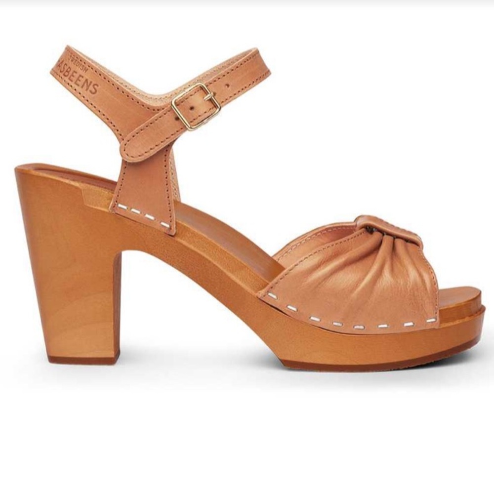 Swedish Hasbeens NWT Camel Nature Clog Sandal Best Seller size 7.5 to 8 🌸 - Picture 2 of 3